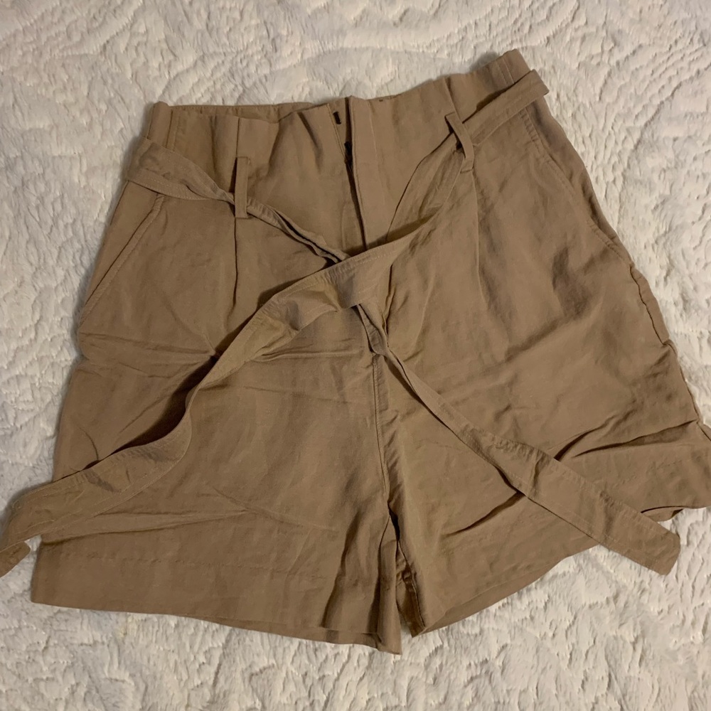 Tan high waisted shorts